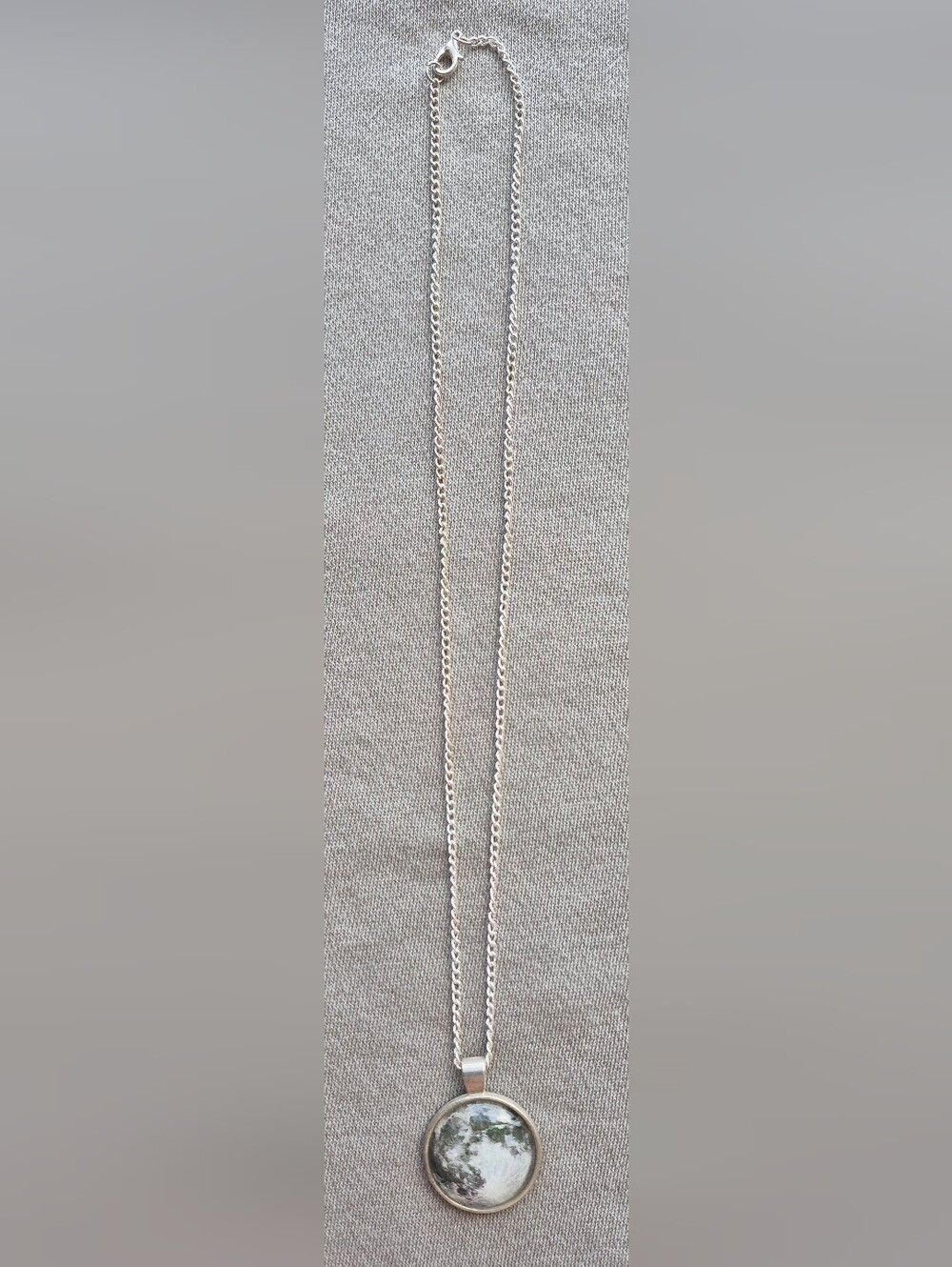Silver Moonstone Pendant Necklace for Women